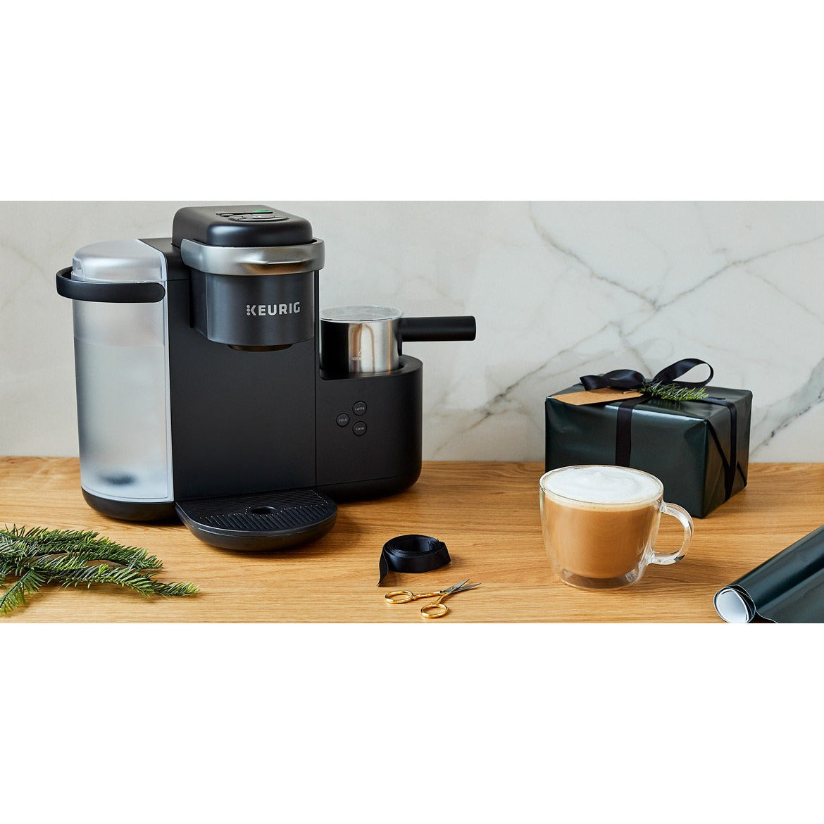 K-Cafe Single Serve K-Cup Coffee Maker with Milk Frother, Latte