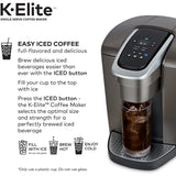 Keurig K-Elite Plus+ Brushed Silver Bundle with My K-Cup Reusable Coffee Filter