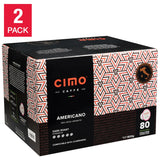 Caffe Cimo Americano Coffee, 2-packs of 80 K-Cup Pods
