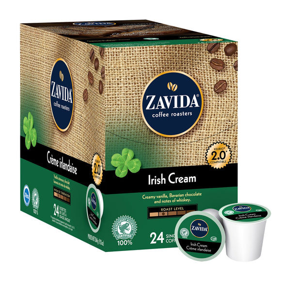 Zavida Single Serve Coffee Irish Cream, 96 Cups