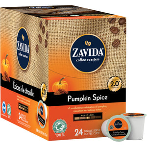 Zavida Single Serve Coffee Pumpkin Spice, 96 Cups