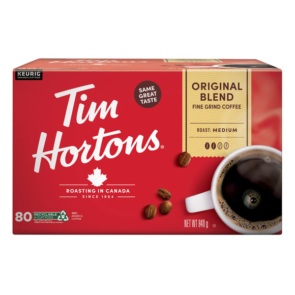Tim Hortons Single-serve K-Cup Pods, 80-pack