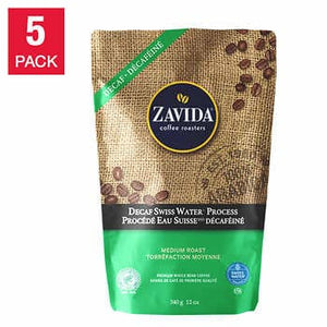 Zavida - Swiss Water Decaf Whole Bean Coffee 5-pack